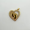 Wholesale Heartshaped Goldplated Copper Pendant Charms With Colorful Zircon Inlay Diy Jewelry Accessories For Women