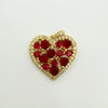 Wholesale Heartshaped Goldplated Copper Pendant Charms With Colorful Zircon Inlay Diy Jewelry Accessories For Women