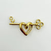 Wholesale Heartshaped Goldplated Copper Pendant Charms With Colorful Zircon Inlay Diy Jewelry Accessories For Women