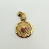 Wholesale Heartshaped Goldplated Copper Pendant Charms With Colorful Zircon Inlay Diy Jewelry Accessories For Women