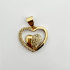 Wholesale Heartshaped Goldplated Copper Pendant Charms With Colorful Zircon Inlay Diy Jewelry Accessories For Women