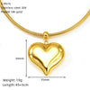 Wholesale Heartshaped Hollow Goldplated Titanium Steel Pendant Necklace For Women
