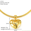 Wholesale Heartshaped Hollow Goldplated Titanium Steel Pendant Necklace For Women