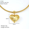 Wholesale Heartshaped Hollow Goldplated Titanium Steel Pendant Necklace For Women