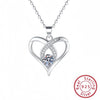 Wholesale Heartshaped Necklace S925 Sterling Silver Light Luxury Style