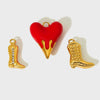 Wholesale Heartshaped Oildripping Totem Retro Stainless Steel Pendant Jewelry For Women