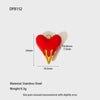 Wholesale Heartshaped Oildripping Totem Retro Stainless Steel Pendant Jewelry For Women