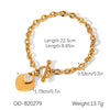 Wholesale Heartshaped Ot Buckle Bracelet For Women Stainless Steel With Pvd Vacuum Plating Inlay And Electroplating