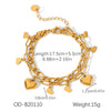 Wholesale Heartshaped Ot Buckle Bracelet For Women Stainless Steel With Pvd Vacuum Plating Inlay And Electroplating
