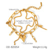 Wholesale Heartshaped Ot Buckle Bracelet For Women Stainless Steel With Pvd Vacuum Plating Inlay And Electroplating