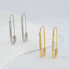 Wholesale Heartshaped Paper Clip Inlaid Zirconium Earrings For Women Copper Electroplated