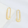 Wholesale Heartshaped Paper Clip Inlaid Zirconium Earrings For Women Copper Electroplated