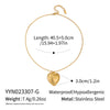 Wholesale Heartshaped Pendant Necklace For Women Stainless Steel 18K Real Gold Plated With Pvd Furnace Vacuum Real Gold Plating