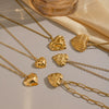 Wholesale Heartshaped Pendant Necklace For Women Stainless Steel 18K Real Gold Plated With Pvd Furnace Vacuum Real Gold Plating