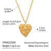 Wholesale Heartshaped Pendant Necklace For Women Stainless Steel 18K Real Gold Plated With Pvd Furnace Vacuum Real Gold Plating