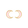 Wholesale Heartshaped Pink Zircon Earrings Brass 925 Silver Needle Electroplated Cute Jewelry