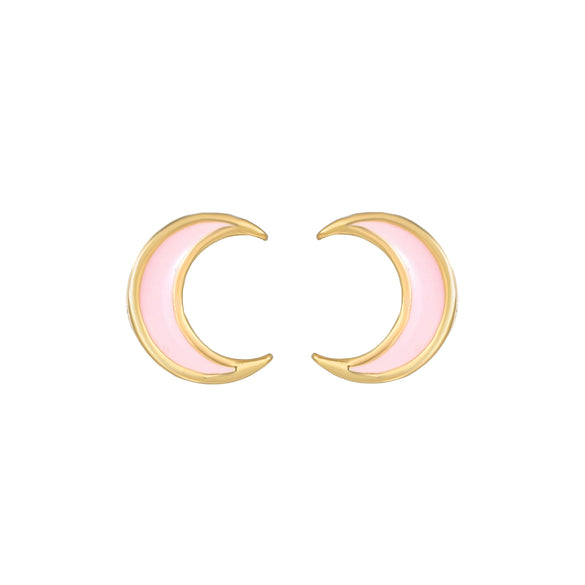 Wholesale Heartshaped Pink Zircon Earrings Brass 925 Silver Needle Electroplated Cute Jewelry