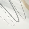 Wholesale Heartshaped Round Bead Geometric Square Stainless Steel Necklace With Polish Finish