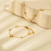 Wholesale Heartshaped Stainless Steel 18K Gold Plated Diamondencrusted Jewelry Bracelet And Necklace For Women