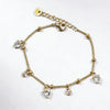 Wholesale Heartshaped Stainless Steel Vacuum Plated Zircon Pendant Bracelet For Women