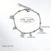 Wholesale Heartshaped Stainless Steel Vacuum Plated Zircon Pendant Bracelet For Women