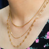 Wholesale Heartshaped Titanium Steel And Stainless Steel Stacking Necklace For Women With Electroplating