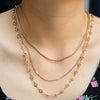 Wholesale Heartshaped Titanium Steel And Stainless Steel Stacking Necklace For Women With Electroplating