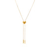 Wholesale Heartshaped Titanium Steel Necklace With 18K Gold Plated Stainless Steel Tassel Yshaped Chain Fashionable Design