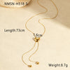 Wholesale Heartshaped Titanium Steel Necklace With 18K Gold Plated Stainless Steel Tassel Yshaped Chain Fashionable Design