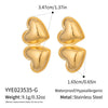 Wholesale Heartshaped Vacuum Real Gold Plated Titanium Steel And Stainless Steel Earrings For Women Casual Jewelry Accessories