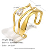Wholesale Heartshaped Water Drop Zircon Stainless Steel Electroplated Bracelet Jewelry