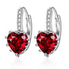 Wholesale Heartshaped Zircon Inlaid Electroplated Earrings Unisex Small Fresh Style