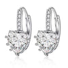 Wholesale Heartshaped Zircon Inlaid Electroplated Earrings Unisex Small Fresh Style
