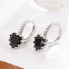 Wholesale Heartshaped Zircon Inlaid Electroplated Earrings Unisex Small Fresh Style