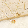 Wholesale Heartshaped Zirconia Titanium Steel Necklace For Women In Little Fresh Style