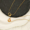 Wholesale Heartshaped Zirconia Titanium Steel Necklace For Women In Little Fresh Style