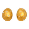 Wholesale Heavy Industry Casting 316L Stainless Steel Geometric Oval Earrings With Czech Rhinestones And Electroplating For Women