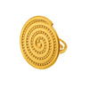 Wholesale Heavy Industry Circle Threaded Open Ring Exaggerated Fashionable Stainless Steel 18K Gold Plated Nonfading Geometric Jewelry