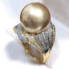 Wholesale Heavy Industry Design Geometric Ring Copper Imitation Pearl Zirconia Jewelry
