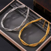 Wholesale Heavy Industry Style Threewire Wrap Collar Necklace In Stainless Steel With 18K True Gold Plated Electroplating And Geometric Design For Women