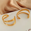 Wholesale Heavy Industry Style 316L Stainless Steel Bracelet With 18K Gold Plated For Ladies