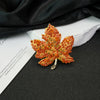 Wholesale Heavy Industry Style Zinc Alloy Maple Leaf Brooch Electroplated Unisex Accessories