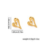 Wholesale High End Asymmetrical Heart Shaped Titanium Steel Earrings With Electroplating Non Fading French Retro And Fashion Ol Style