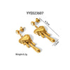Wholesale High End Ladies Lava Water Droplets Fine Throwing Stainless Steel Earrings With Geometric Design And Pvd Furnace Real Gold Electroplating