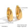 Wholesale High End Light Luxury Simple Trend Girls Titanium Steel U Shaped Earrings With Pvd Vacuum Real Gold Electroplating