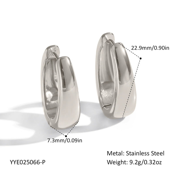 Wholesale High End Light Luxury Simple Trend Girls Titanium Steel U Shaped Earrings With Pvd Vacuum Real Gold Electroplating