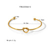 Wholesale High End Niche Design Glossy Knotted Stainless Steel Bracelet With 18K Gold Plated Color Preserving Vacuum Real Gold Electroplating In Pvd Furnace