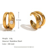 Wholesale High End Retro Women's Long Water Drop Geometric Stainless Steel Earrings 18K Gold Plated