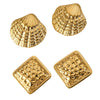 Wholesale High End Titanium Steel Square Geometric Texture Electroplated Women's Earrings