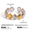 Wholesale High Fashion Quiet Design Stainless Steel Ring With Geometric Pattern And Electroplating Process For Women